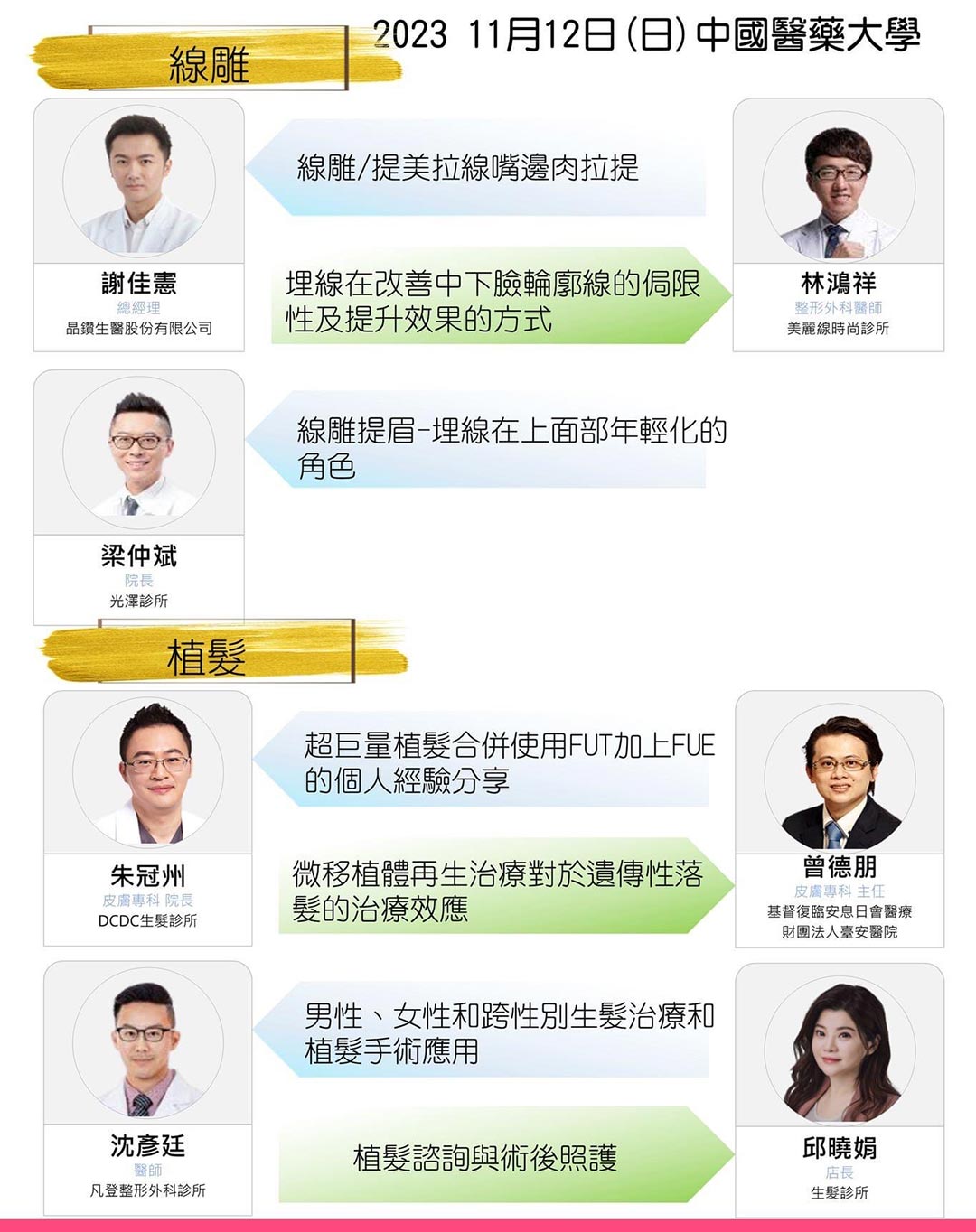 周爾康醫師受邀擔任2023美容醫學暨美醫管理師雙峰會講者